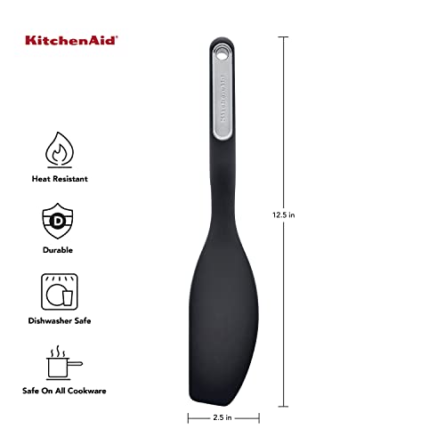 12.6-Inch KitchenAid Silicone Spatula for Mixers, Onyx Black