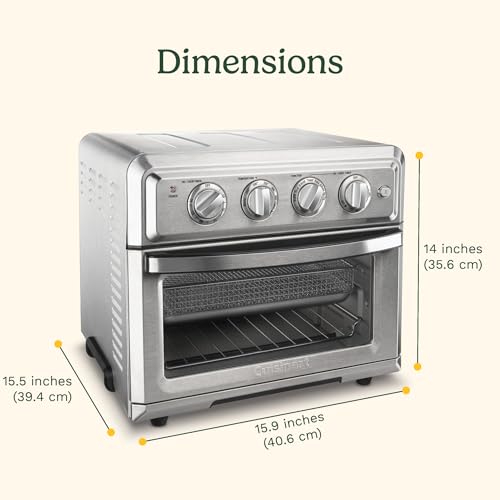 1800-Watt Stainless Metal Air Fryer and Convection Toaster Oven