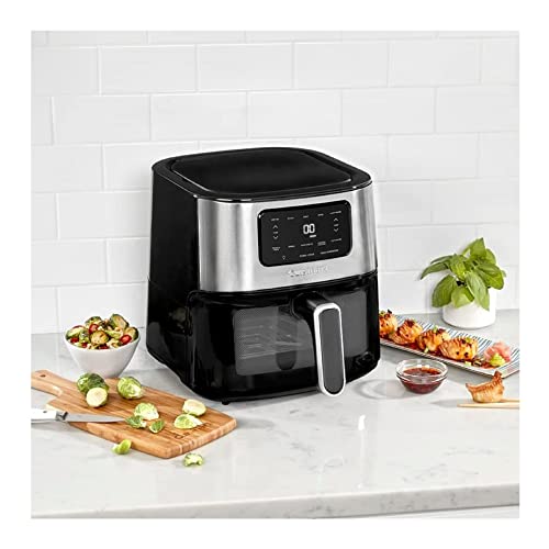 Cuisinart 6-Quart Stainless Metal Air Fryer Oven – Dishwasher-Protected Elements with 5 Cooking Presets: Roast, Bake, Broil, Air Fry, and Maintain Heat – Fast and Straightforward Meal...