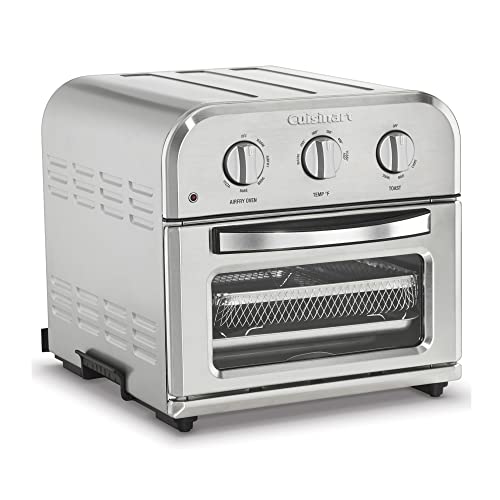 Cuisinart TOA-26 Compact Air Fryer Toaster Oven, 1800W Motor, 6-in-1 Options, Versatile Temperature Vary, Stainless Metal End