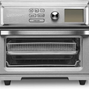 Cuisinart TOA-65 Air Fryer Toaster Oven with Digital Show, 1800 Watts, Adjustable Temperature and Controls, Stainless Metal, Silver