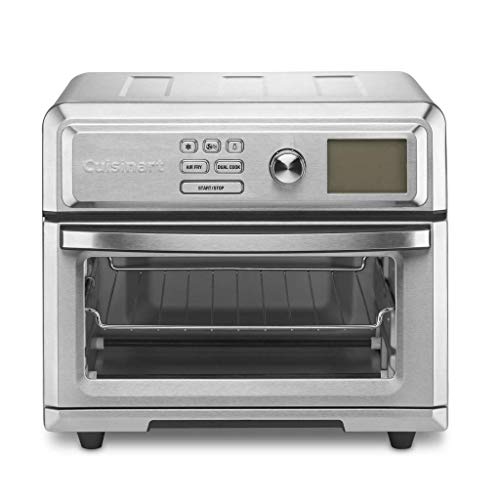 Cuisinart TOA-65 Air Fryer Toaster Oven with Digital Show, 1800 Watts, Adjustable Temperature and Controls, Stainless Metal, Silver