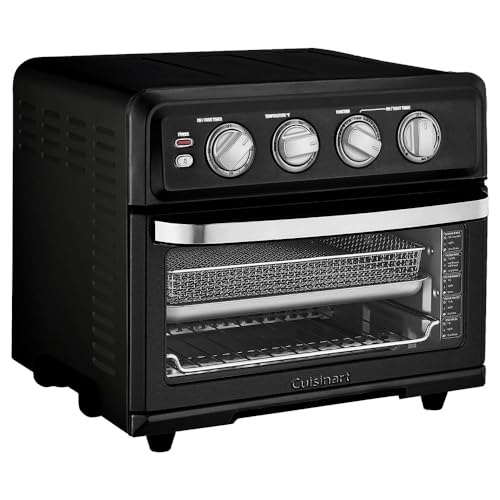 Cuisinart TOA-70 Matte Black Air Fryer Toaster Oven with Grill Bundle and 1-Yr CPS Enhanced Safety Plan