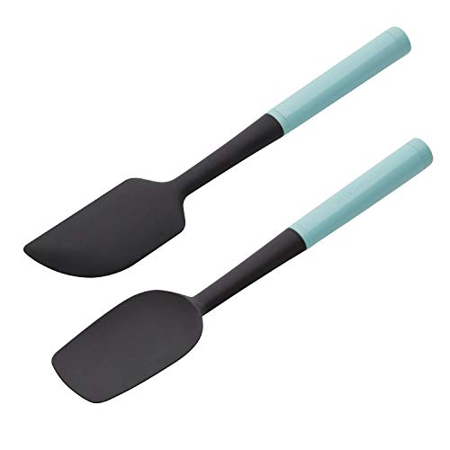 KitchenAid KQ437OHAQA 2-Piece Common Spatula Set in Aqua