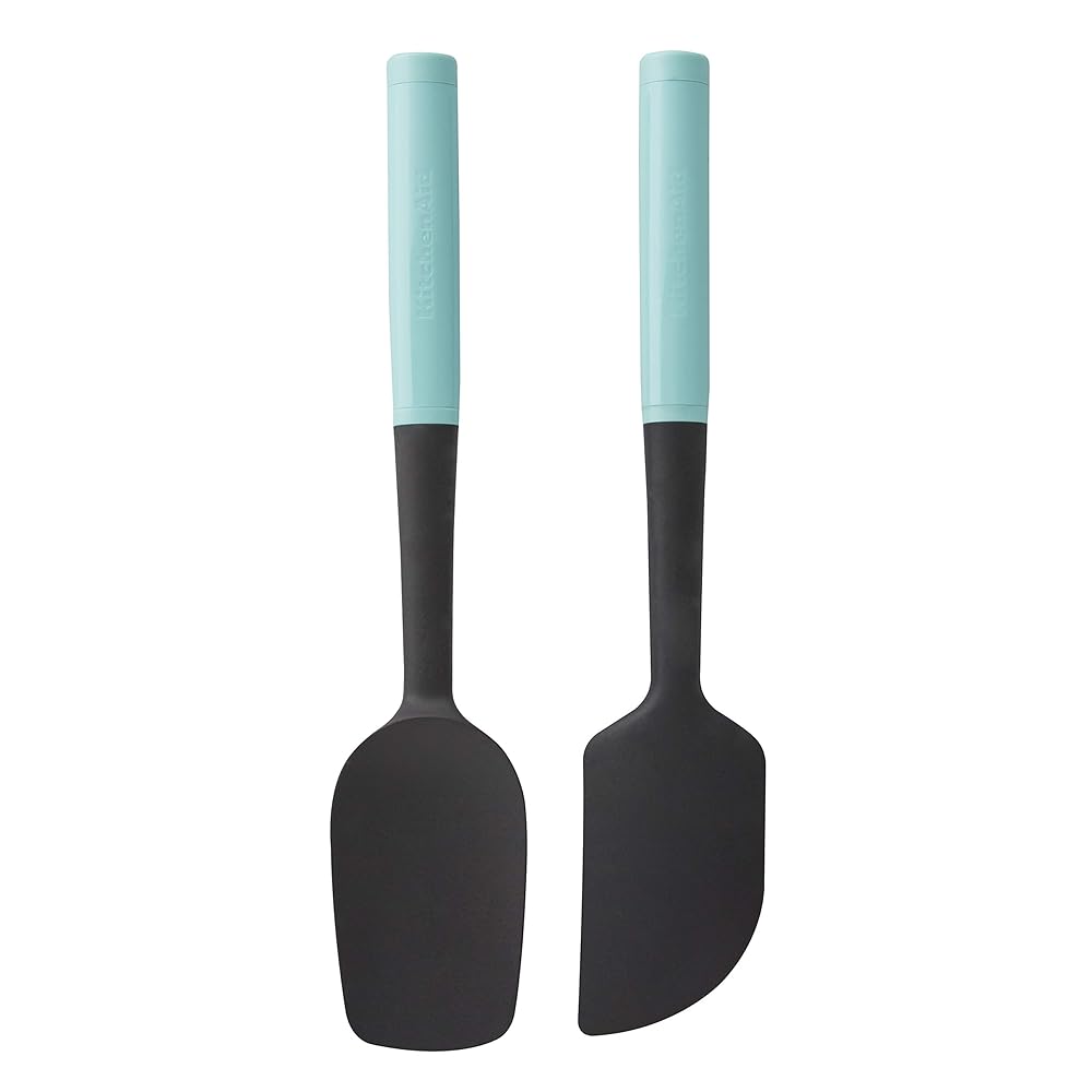 KitchenAid KQ437OHAQA 2-Piece Common Spatula Set in Aqua